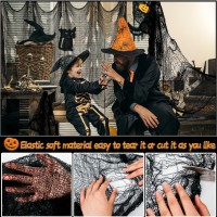 Xgunion Halloween Creepy Cloth 6Pcs 30 72Inch Black Halloween Cloth Decor Halloween Decoration Spooky Creepy Gauze Cloth For Ha