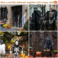 Xgunion Halloween Creepy Cloth 6Pcs 30 72Inch Black Halloween Cloth Decor Halloween Decoration Spooky Creepy Gauze Cloth For Ha