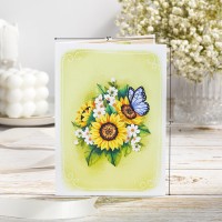 Popwow Lovely Sunflower Pop Up Card  Butterfly  Basket  Chamomile  Daisy  3D Greeting Card  Ideal Gift For Birthday  Get Well  Sister  Women  Grandma  Daughter  5X7