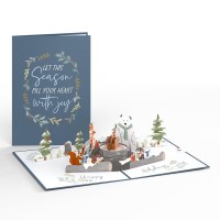 Lovepop Happy Holidays Popup Card 5 X 7 Christmas Card Individual Christmas Card With Envelope 3D Winter Cards Pop Up X