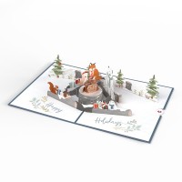 Lovepop Happy Holidays Popup Card 5 X 7 Christmas Card Individual Christmas Card With Envelope 3D Winter Cards Pop Up X