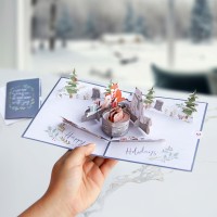 Lovepop Happy Holidays Popup Card 5 X 7 Christmas Card Individual Christmas Card With Envelope 3D Winter Cards Pop Up X