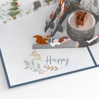 Lovepop Happy Holidays Popup Card 5 X 7 Christmas Card Individual Christmas Card With Envelope 3D Winter Cards Pop Up X