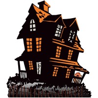 Vintage Halloween Haunted House Standup