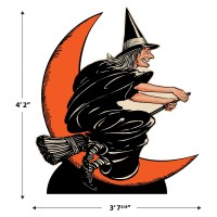 Vintage Halloween Witch Moon Standup