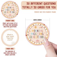 Outus 50 Morning Meeting Chips Questions Cards For Students Classroom Questions Ideas Cards Conversation Starter For Classroom