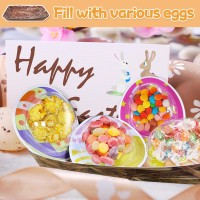 Buael 36 Pcs Easter Gift Cards With Bunny Egg Design Preloaded Easter Egg Snacks And Nest Suitable For Childrens Boys And Gir