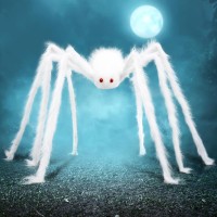 Joyin 5 Ft Halloween Outdoor Decorations Giant Spider Large Hairy Spider Halloween Decor Outside Huge Fake Spider Props For Ya