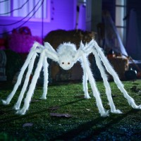 Joyin 5 Ft Halloween Outdoor Decorations Giant Spider Large Hairy Spider Halloween Decor Outside Huge Fake Spider Props For Ya