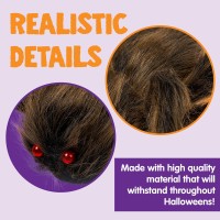 Joyin 5 Ft Halloween Outdoor Decorations Giant Spider  Large Hairy Spider Halloween Decor Outside  Huge Fake Spider Props For Yard Lawn Haunted Houses Decoration  Brown