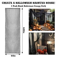 Legigo 40 400 Inch Black Halloween Creepy Cloth Spooky Scary Gauze For Halloween Party Supplies Home Wall Doorway Outdoor Yard