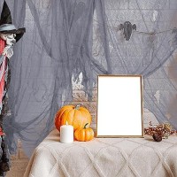 Watayo 400 X 40 Inch Large Size Halloween Creepy Cloth Gray Halloween Spooky Fabric Cloth Scary Creepy Gauze Cloth For Hallowe