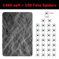 Gkgg 1400 Sqft Halloween Webs Decorations With 150 Extra Fake Spiders Super Practical Decor Indoor And Outdoor