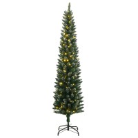 Vidaxl Artificial Slim Christmas Tree 300 Leds 709