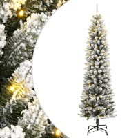 Vidaxl Artificial Christmas Tree 150 Leds And Flocked Snow 472