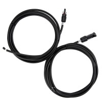 Renogy 10Ft 10Awg Solar Wire Extension Cables With Female And Male Connector 1 Pair Adaptor Kit Black