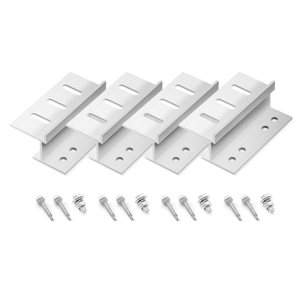 Newpowa Solar Panel Mounting Z Bracket With Nuts And Bolts Supporting For Rv Boat Wall Off Grid Roof Installation A Sets Of 4