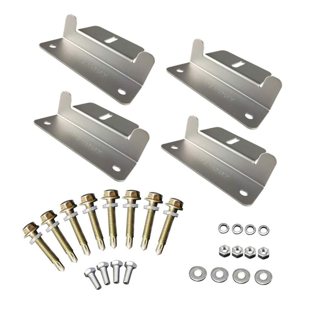 Renogy 4 Sets Of Solar Panel Mounting Z Brackets Lightweight Aluminum Corrosionfree Construction For Rvs Trailers Boats Yach