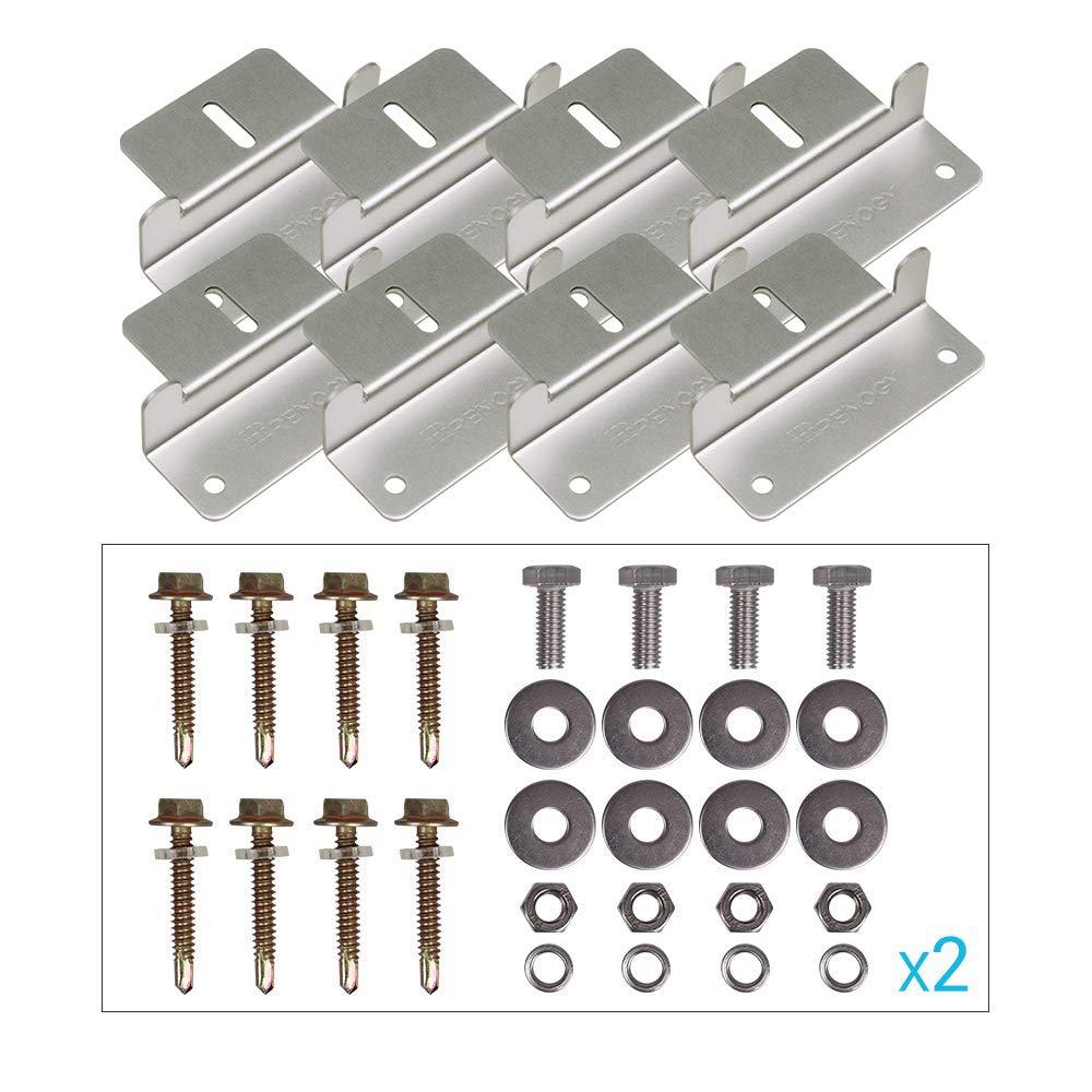 Renogy 2 Sets Solar Panel Mounting Z Brackets Lightweight Aluminum Corrosionfree Construction For Rvs Trailers Boats Yachts