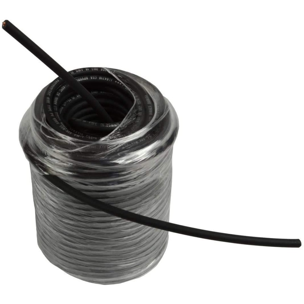 Temco 10 Awggauge Solar Cable Made In The Usa 250 Feet Black Variety Of Lengths Available