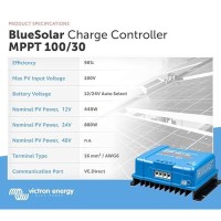 Victron Energy Bluesolar Mppt Solar Charge Controller Charge Controllers For Solar Panels 100V 30 Amp 1224Volt