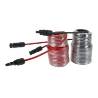 Temco 50 Red 50 Black 10 Awggauge Solar Panel Extension Cable With Mf Solar Connector Ends Variety Of Lengths Available