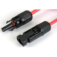 Temco 100 Red 100 Black 12 Awggauge Solar Panel Extension Cable With Mf Solar Connector Ends Variety Of Lengths Available