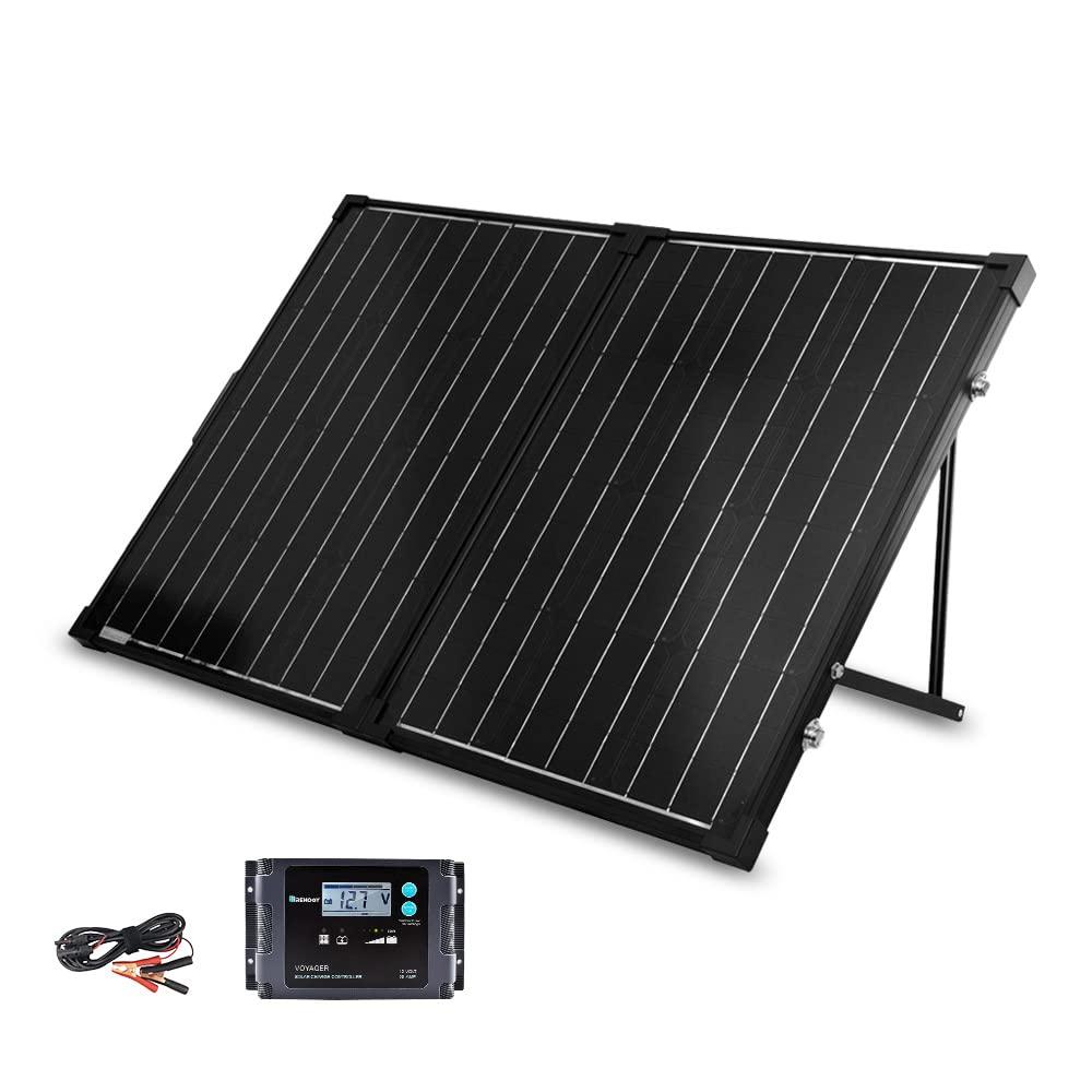 Renogy 100 Watt 12 Volt Portable Solar Panel With Waterproof 20A Charger Controller Foldable 100W Solar Suitcase With Adjustable