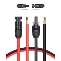 Bougerv 30 Feet 10Awg Solar Extension Cable With Female And Male Connector With Extra Free Pair Of Connectors Solar Panel Adapto