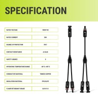 Newpowa Solar Branch Connector 2 To 1 Y Cable Adaptor Connector Kit For Solar Panel Plugplay Mff And Fmm