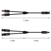 Newpowa Solar Branch Connector 2 To 1 Y Cable Adaptor Connector Kit For Solar Panel Plugplay Mff And Fmm