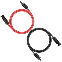 Igreely 1 Pair 6 Feet Black 6 Feet Red 10Awg6Mm