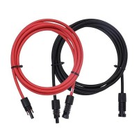 Renogy 20Ft 10Awg Solar Panel Male And Female Connectors Extension Cablespair 1 Pair Red And Black