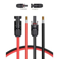 Bougerv 6 Feet 10Awg Solar Extension Cable With Female And Male Connector With Extra Free Pair Of Connectors Solar Panel Adaptor