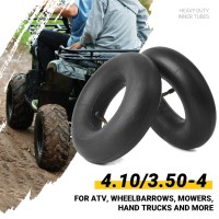 4103504 Heavy Duty Replacement Inner Tube With Tr87 Bent Valve Stem 2Pack For Wheelbarrows Mowers Hand Trucks And Mo