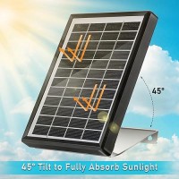 Sumind Solar Panel Charger For Feeder 35W Panel Waterproof Solar Panel Battery Charger With Metal Mounting Bracket 6V