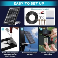 Sumind Solar Panel Charger For Feeder 35W Panel Waterproof Solar Panel Battery Charger With Metal Mounting Bracket 6V