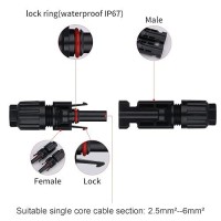 Ansxiy 40Pcs Solar Connectors With Male/Female Ip67 Waterproof Solar Panels Cable Connectors (20 Pairs Solar Connectors)