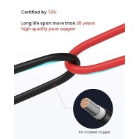 Bougerv 50 Feet 10Awg Solar Extension Cable With Female And Male Connector With Extra Pair Of Connectors Solar Panel Adaptor Kit