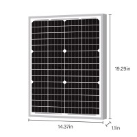 Newpowa 30W 24V Solar Panel Highefficiency Monocrystalline 24V Pv Module Designed For 24V Off Grid System Charge Your 24V Batt