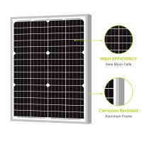 Newpowa 30W 24V Solar Panel Highefficiency Monocrystalline 24V Pv Module Designed For 24V Off Grid System Charge Your 24V Batt