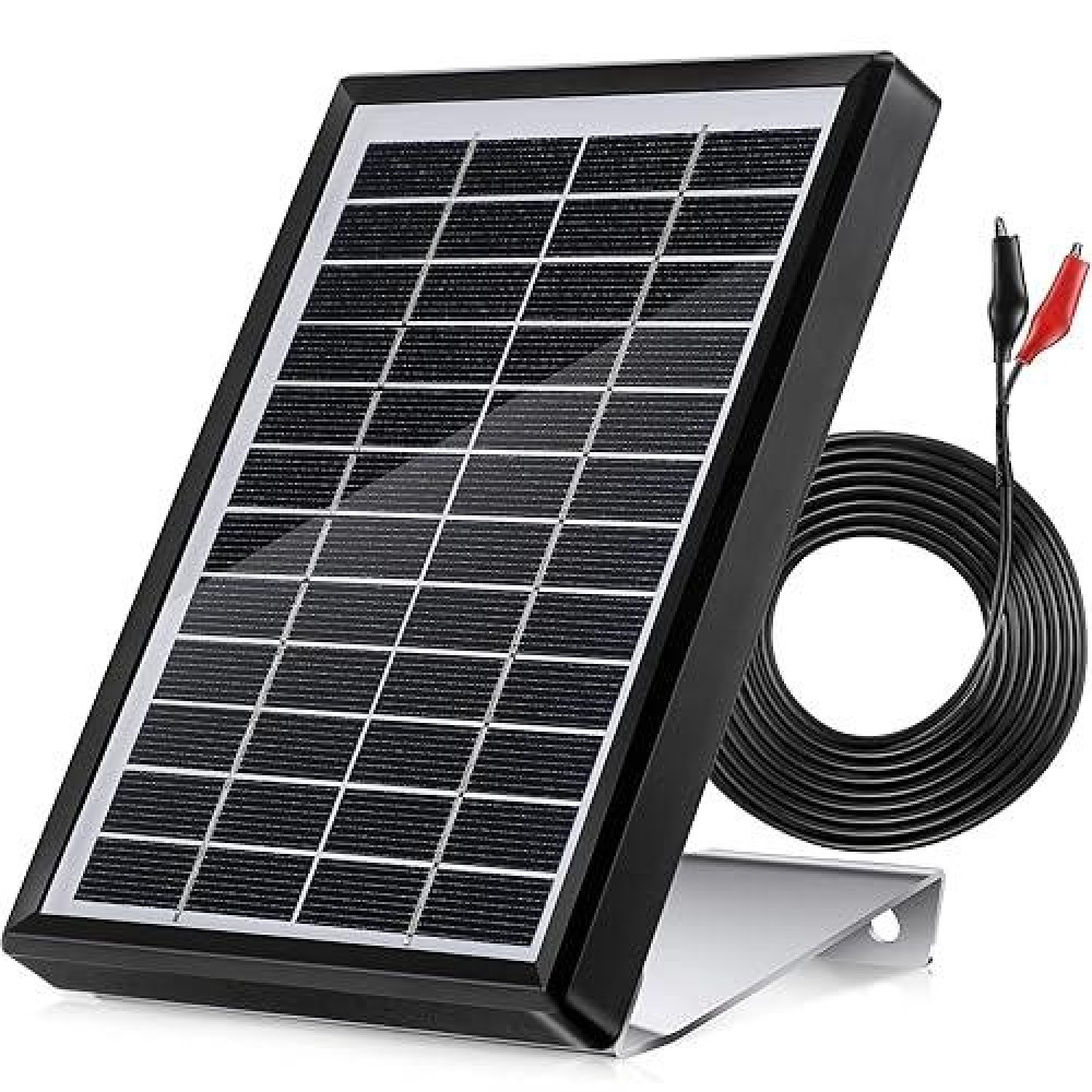 Sumind Solar Panel Charger For Feeder  3.5W Panel Waterproof Solar Panel Battery Charger With Metal Mounting Bracket (12V)