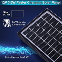 Sumind Solar Panel Charger For Feeder  3.5W Panel Waterproof Solar Panel Battery Charger With Metal Mounting Bracket (12V)