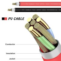 Ansxiy 10Awg Solar Extension Cable With Female And Male Weatherproof Connectors  Solar Panel Adapter Kit Tool (5Ft Red + 5Ft Black)