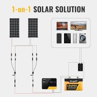 Bougerv 4 Pairs Solar Connectors Y Branch Parallel Adapter Cable Wire Plug Tool Kit For Solar Panel