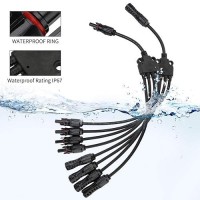 Ansxiy Solar Y Branch Connectors 1 To 4 Solar Panel Parallel Connectors Solar Panel Adapter Cable Tool Kit Mffff And Fmmmm