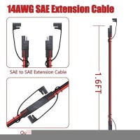 Magiktech 163365132550 Ft Sae To Sae Extension Cable 14Awg Sae Adapter Cable Sae Ports Wire For Solar Panel Battery Auto