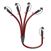 2Feet 65Cm 10 Awg Sae Connector Y Splitter 1 To 4 Extension Cable Compatible With Solar Connection And Transfer