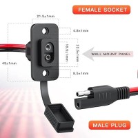 Electop Rectangular Sae Connector Power Socket Sidewall Port Weatherproof Sae Quick Connector Solar Panel Flush Mount Sae Plug