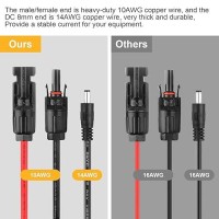 Paekq Solar Panel To 55X21Mm Adapter Cable Dc 55X21Mm Connector With Dc 8Mm Dc 55X25Mm And Dc 35X135Mm Converter For P